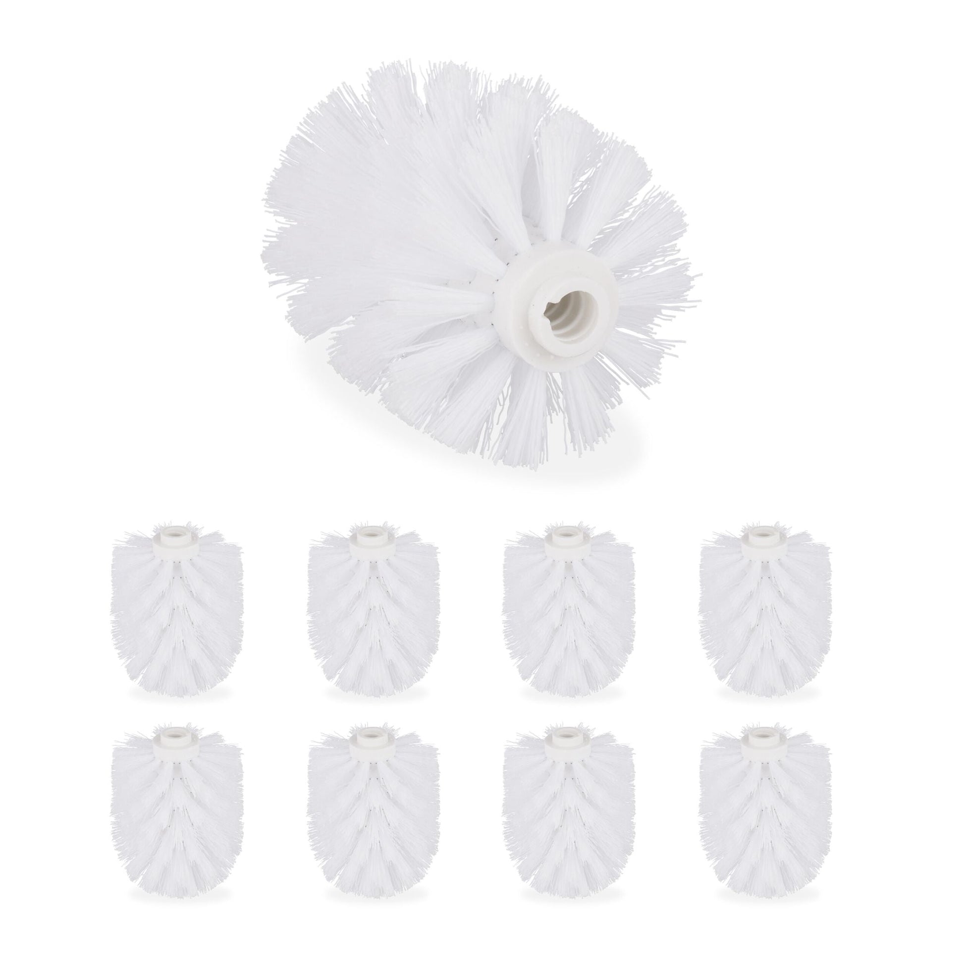 Klobürste Ersatzbürstenkopf 9er-Set Weiss von Relaxdays