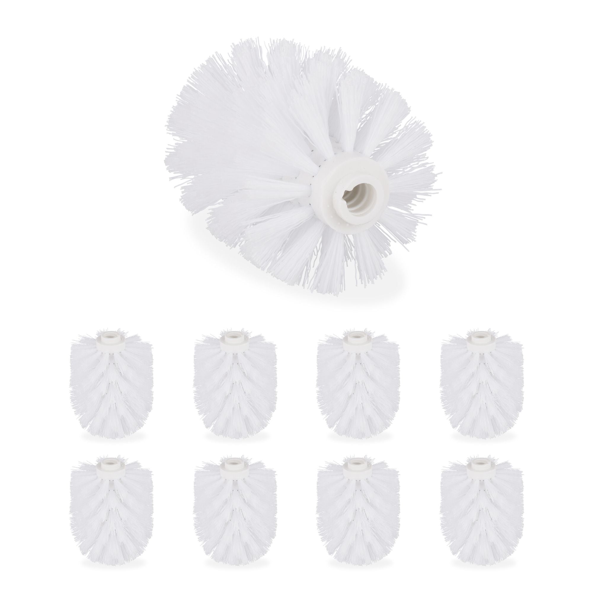 Klobürste Ersatzbürstenkopf 9er-Set Weiss von Relaxdays