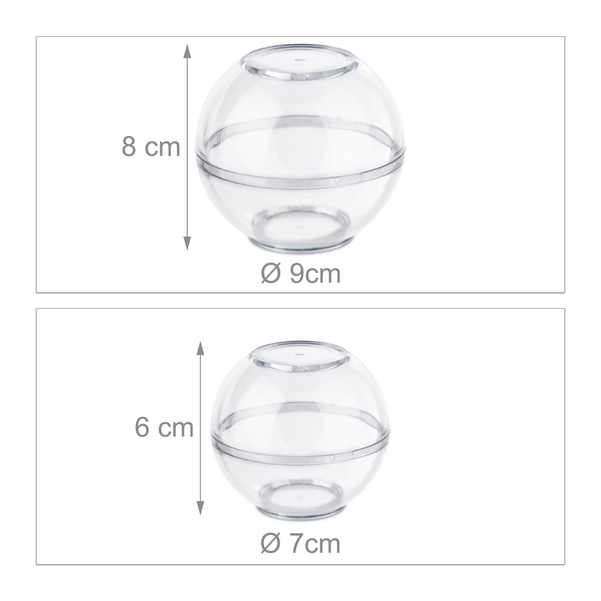 Zwiebeldose transparent 2er-Set Transparent von Relaxdays