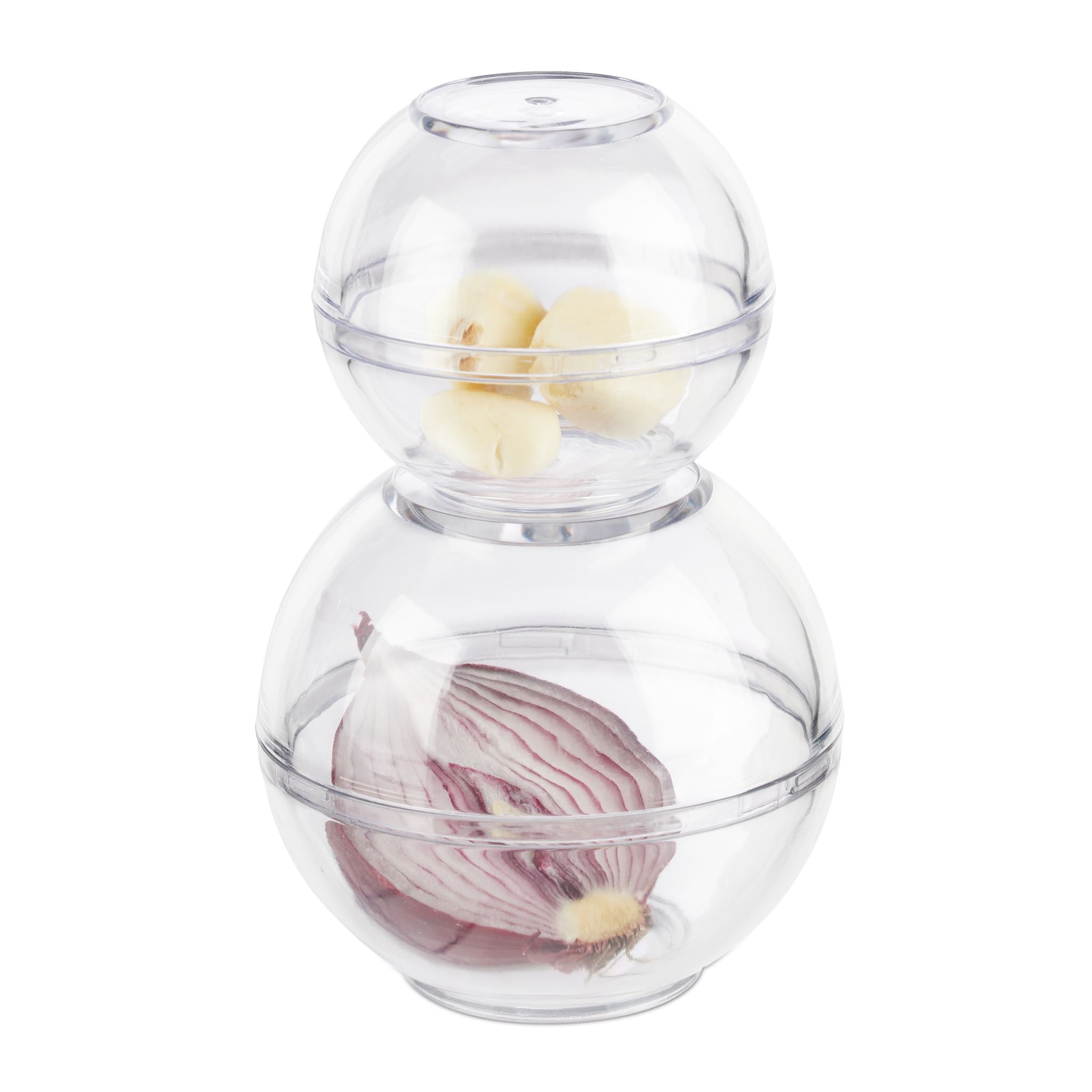 Zwiebeldose transparent 2er-Set Transparent von Relaxdays