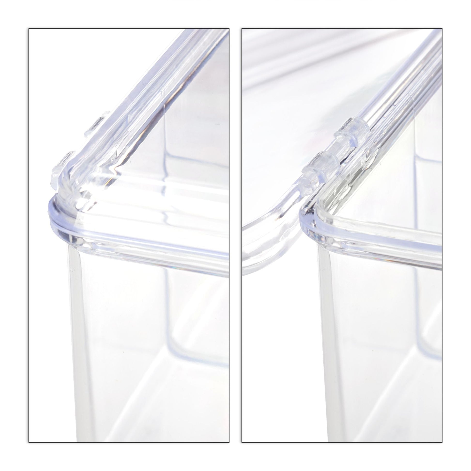Teebox transparent mit 6 Fächern Transparent von Relaxdays