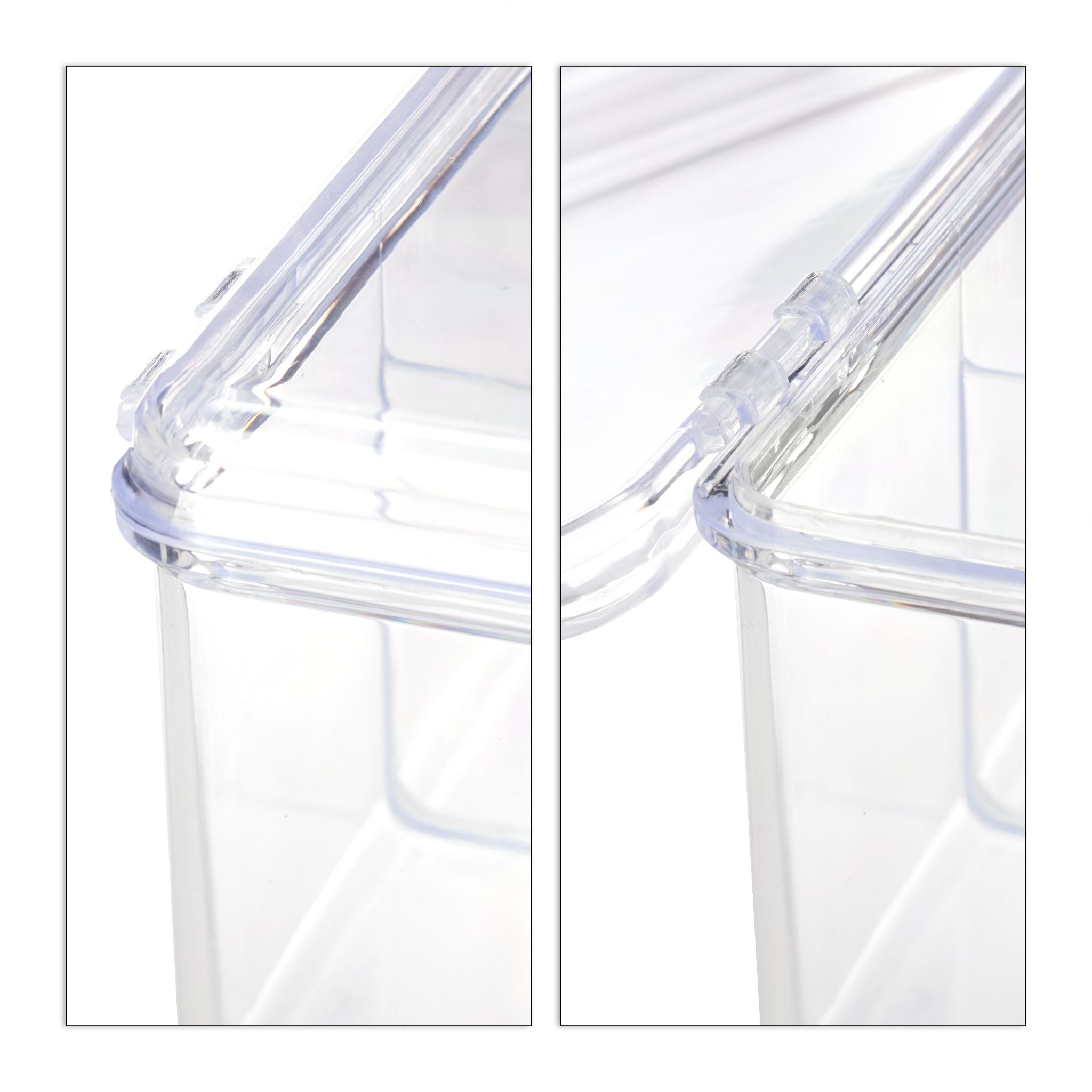 Teebox transparent mit 6 Fächern Transparent von Relaxdays