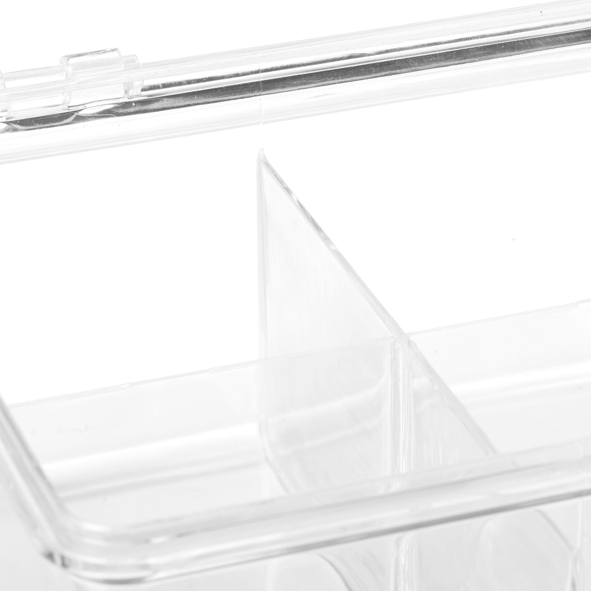 Teebox transparent mit 6 Fächern Transparent von Relaxdays