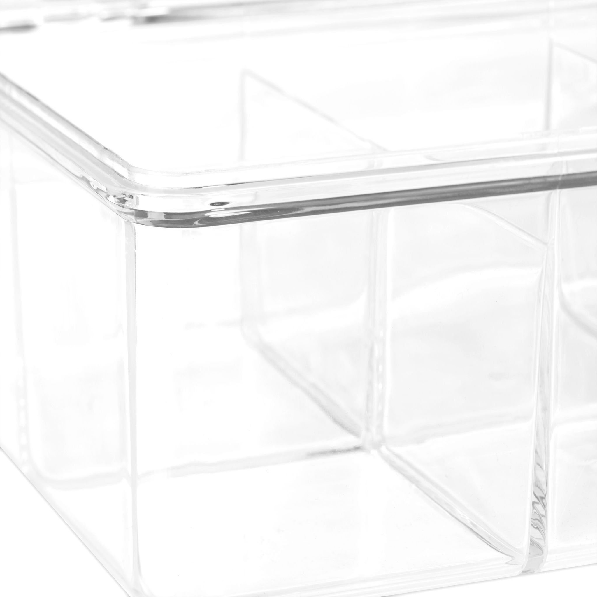 Teebox transparent mit 6 Fächern Transparent von Relaxdays