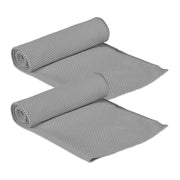 Kühlendes Handtuch 2er Pack Transparent-Grau von Relaxdays