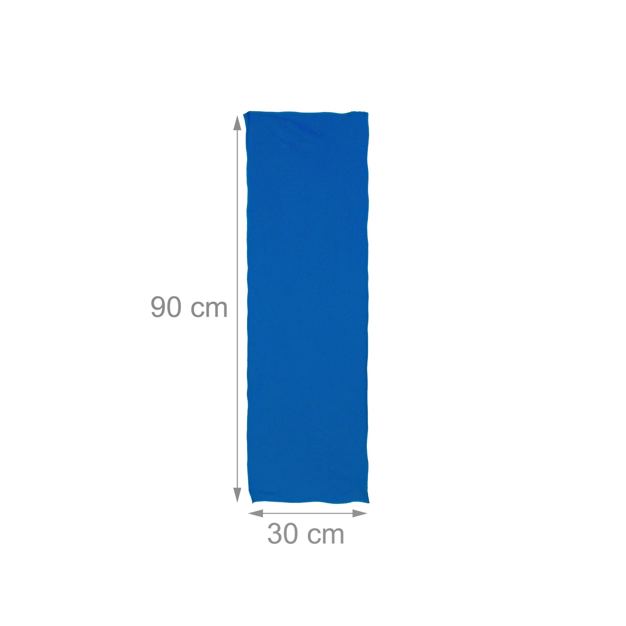 Kühlendes Handtuch 2er Pack Blau-Transparent-Grau von Relaxdays