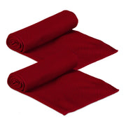 Kühlendes Handtuch 2er Pack Dunkelrot-Transparent-Grau von Relaxdays