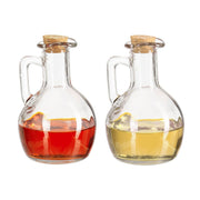 Öl- & Essigkanne Glas 2er-Set Hellbraun-Transparent von Relaxdays