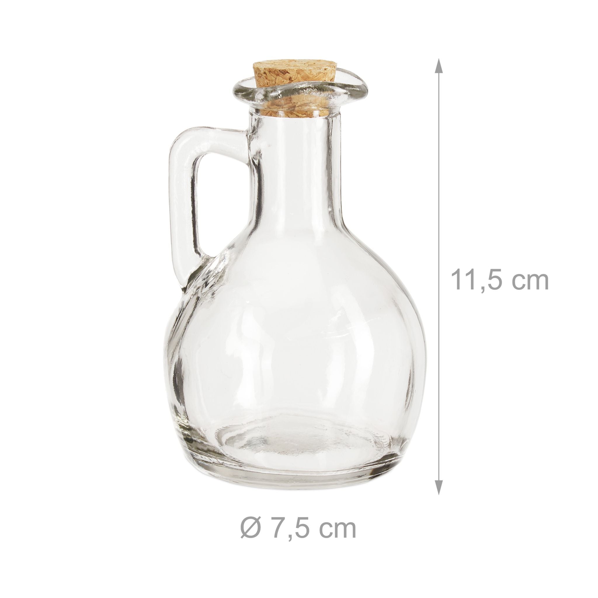 Öl- & Essigkanne Glas 2er-Set Hellbraun-Transparent von Relaxdays