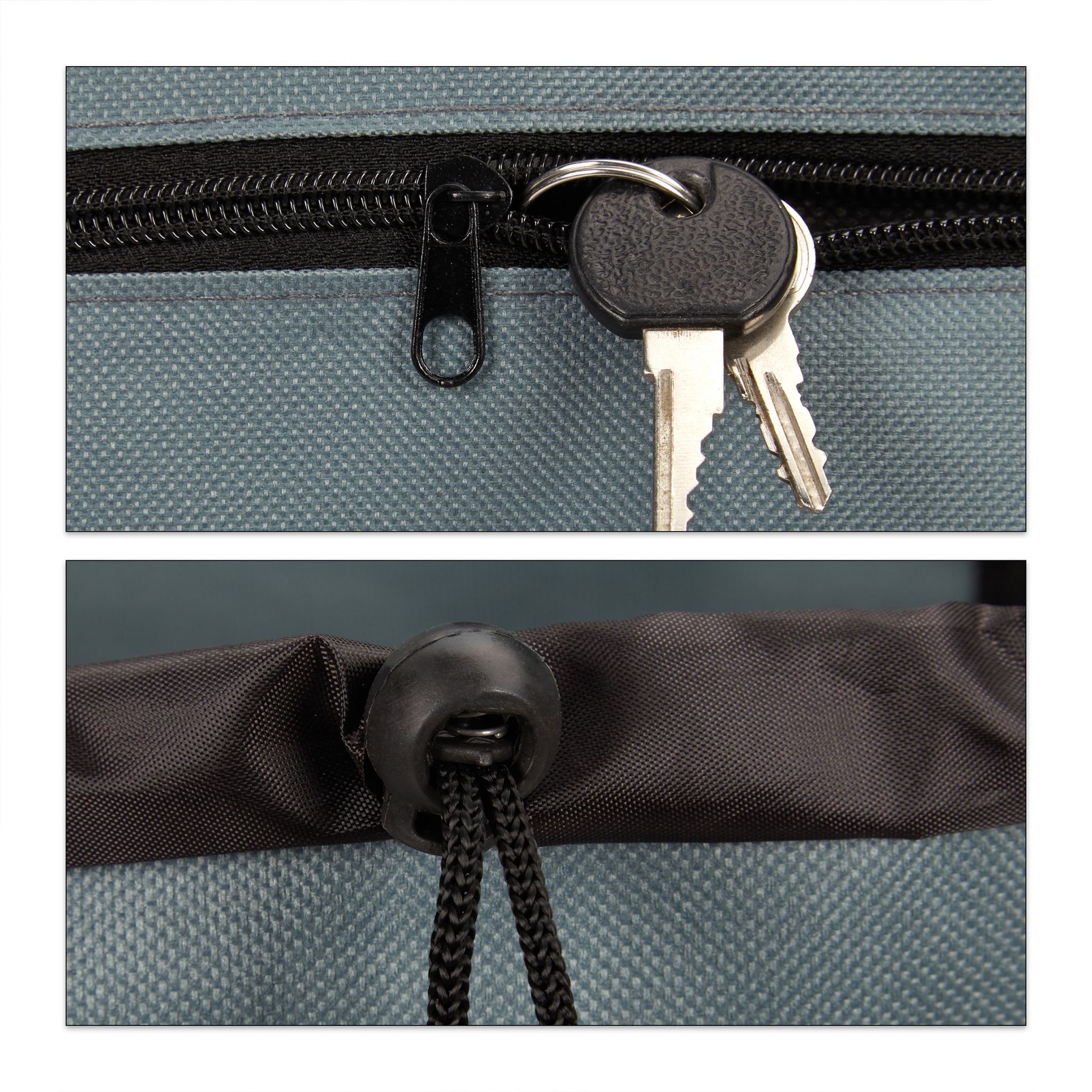 Einkaufstrolley klappbar Schwarz-Silber-Grau von Relaxdays