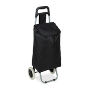 Einkaufstrolley klappbar Schwarz-Silber von Relaxdays