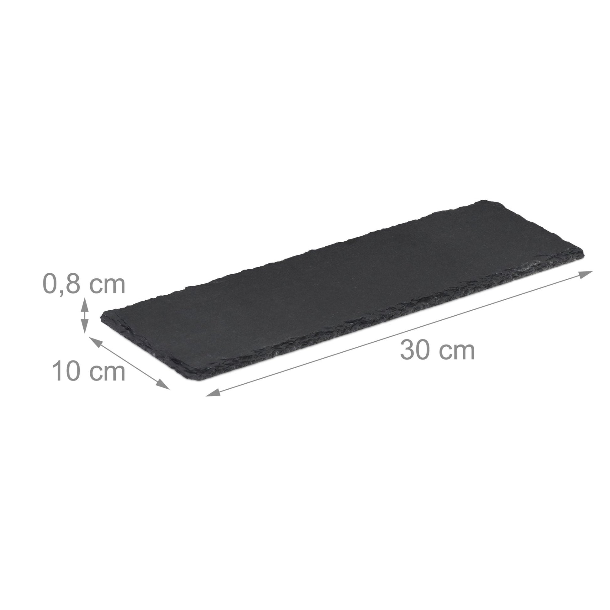 Schieferplatte 30x10cm 6er-Set Anthrazit von Relaxdays