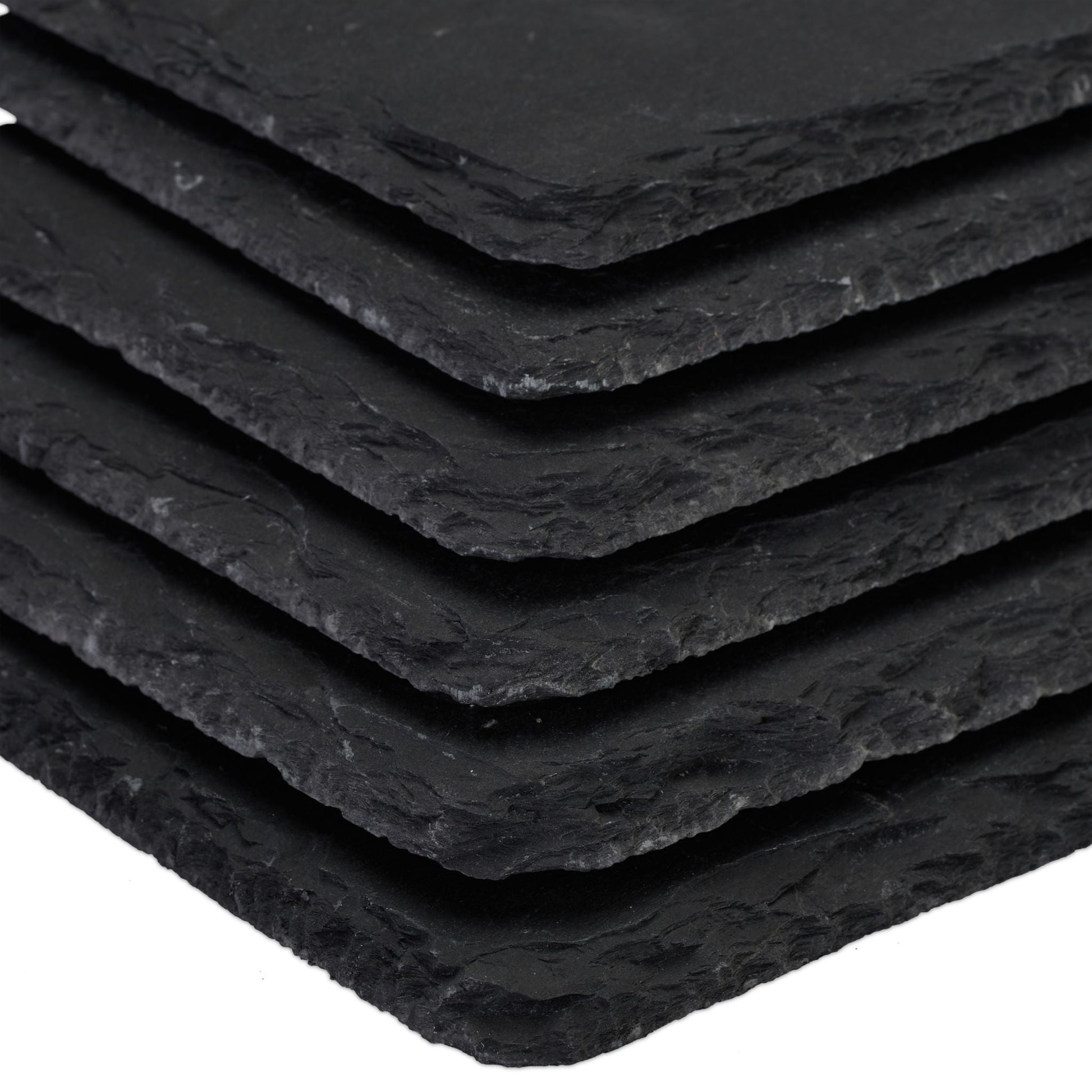 Schieferplatte 30x10cm 6er-Set Anthrazit von Relaxdays