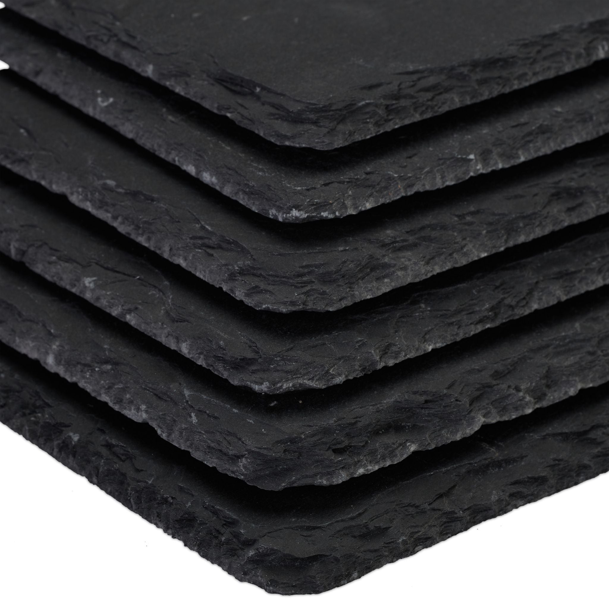 Schieferplatte 30x10cm 6er-Set Anthrazit von Relaxdays