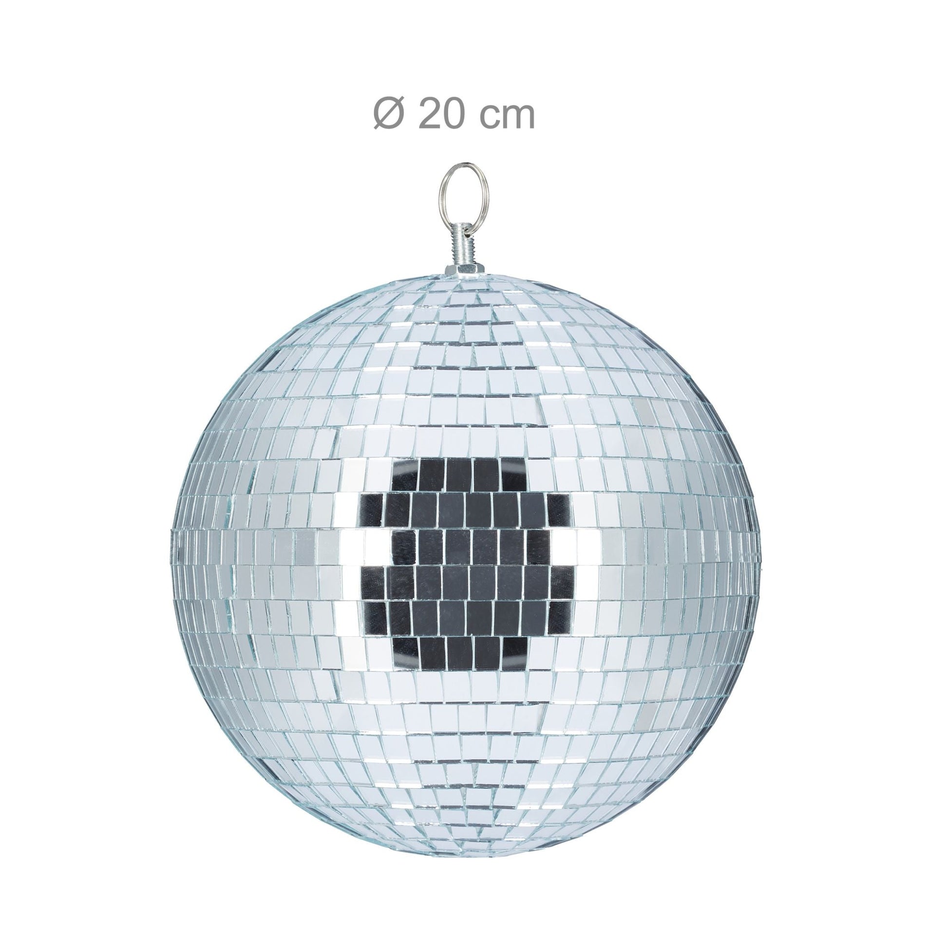 Discokugel 20cm Silber von Relaxdays