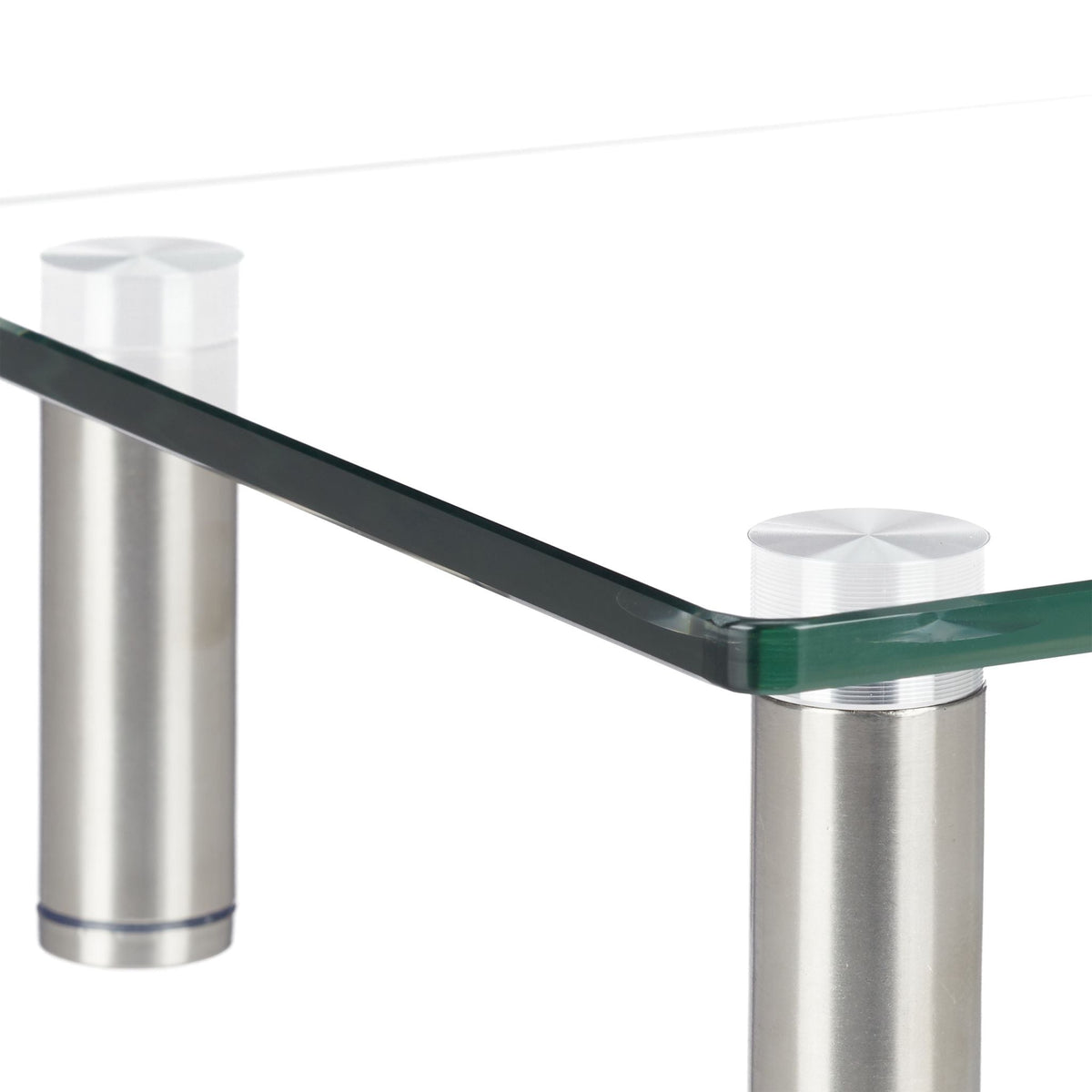 Bildschirmständer Glas Silber-Transparent von Relaxdays