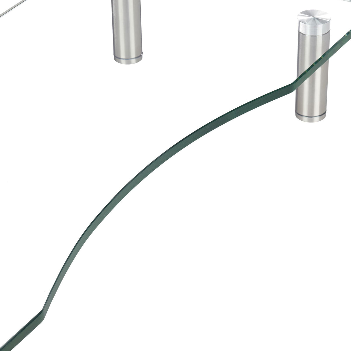 Bildschirmständer Glas Silber-Transparent von Relaxdays