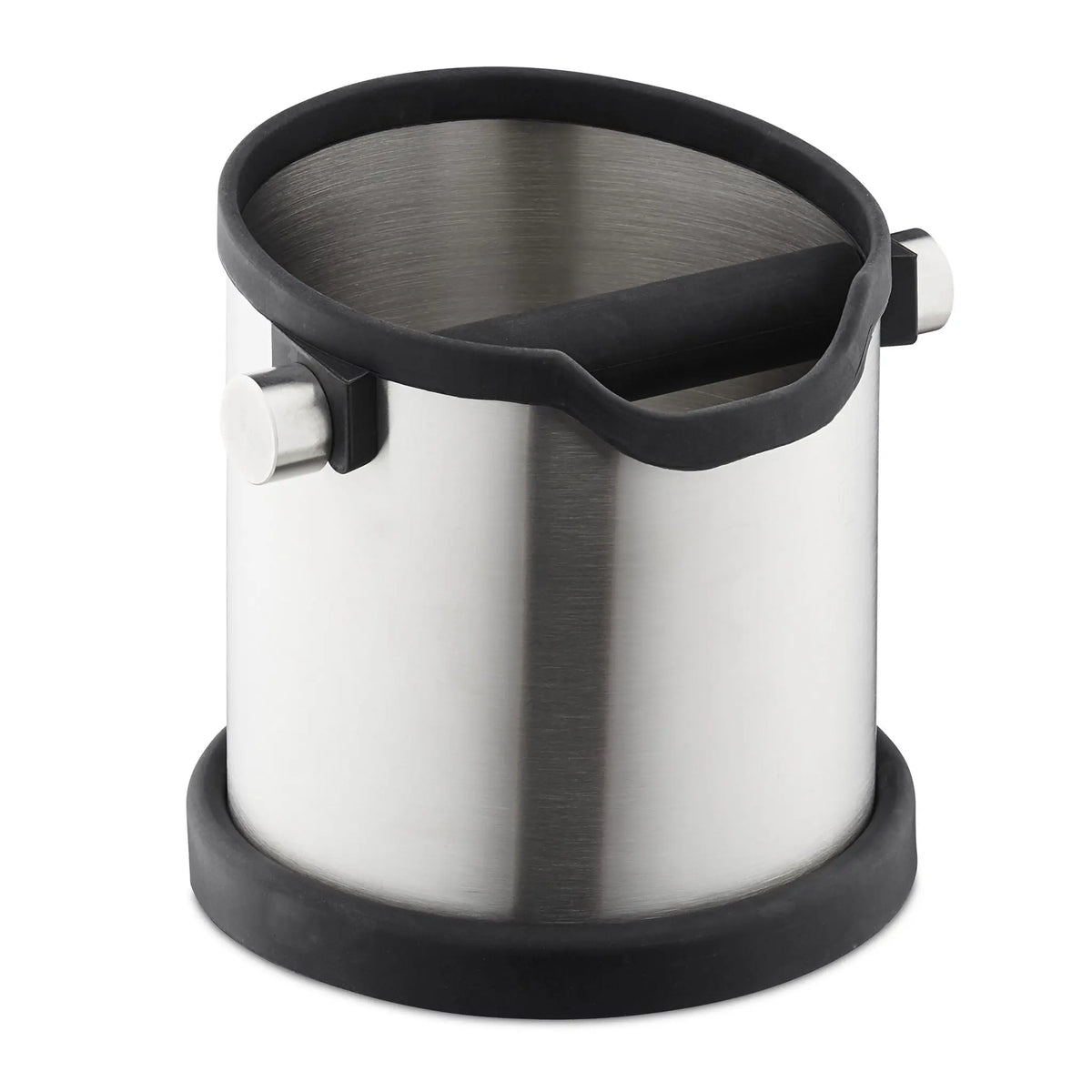 Abklopfbehälter für Kaffeesatz Schwarz-Silber von Relaxdays