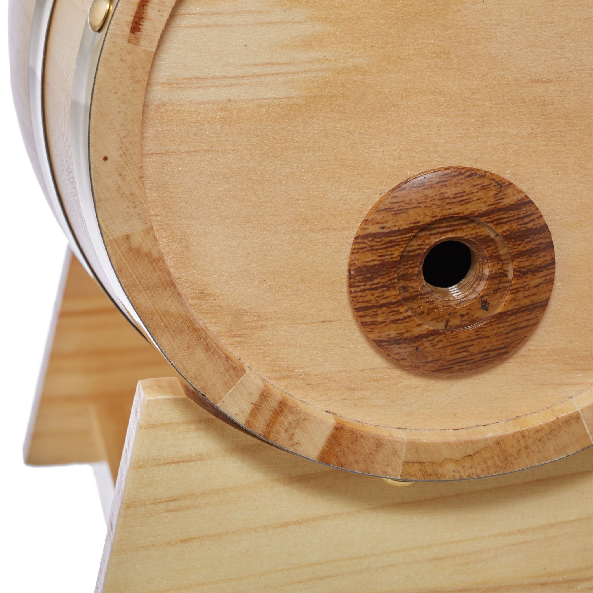 Holzfass 1,25L Dunkelbraun-Hellbraun von Relaxdays