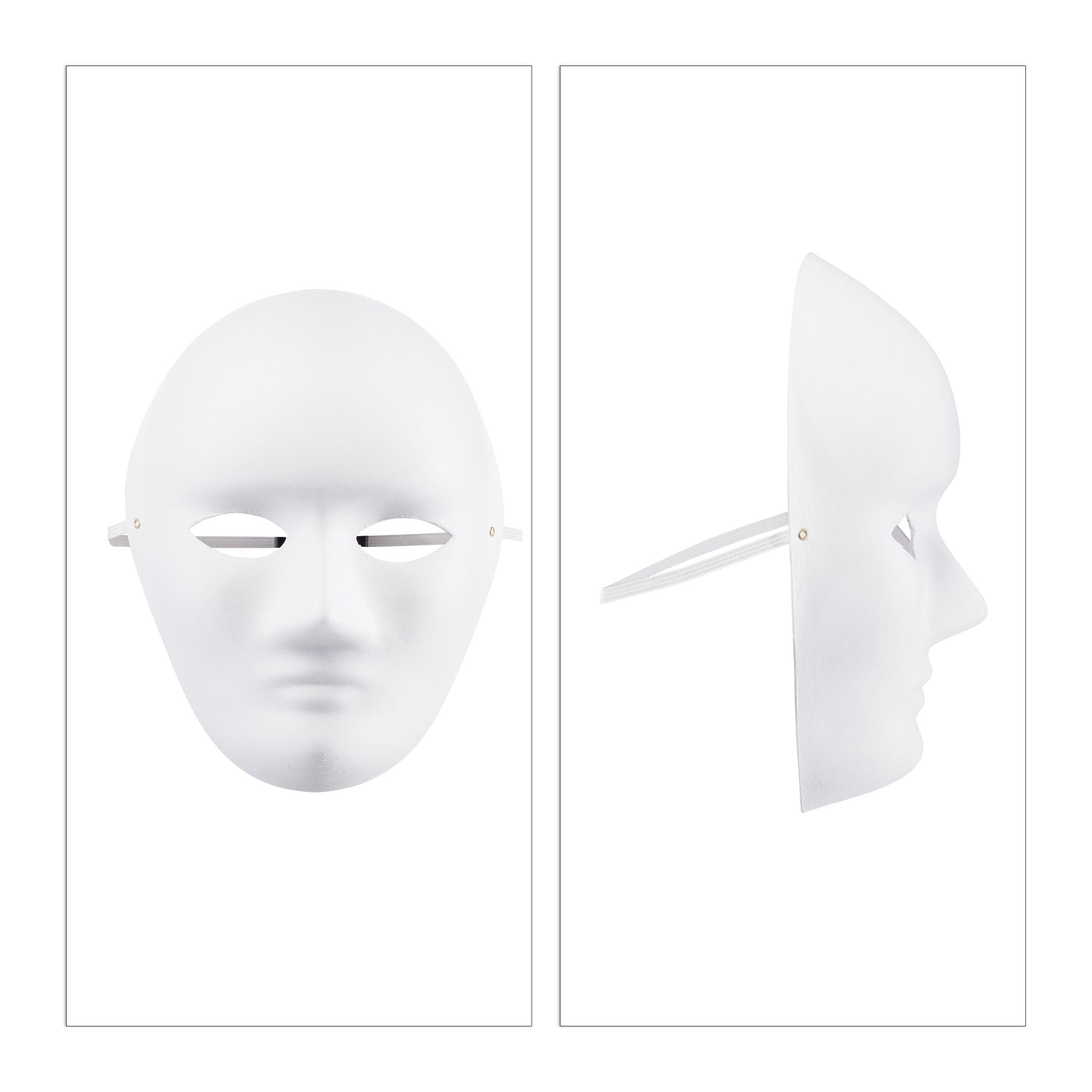 Maske weiss 20er-Set Weiss von Relaxdays