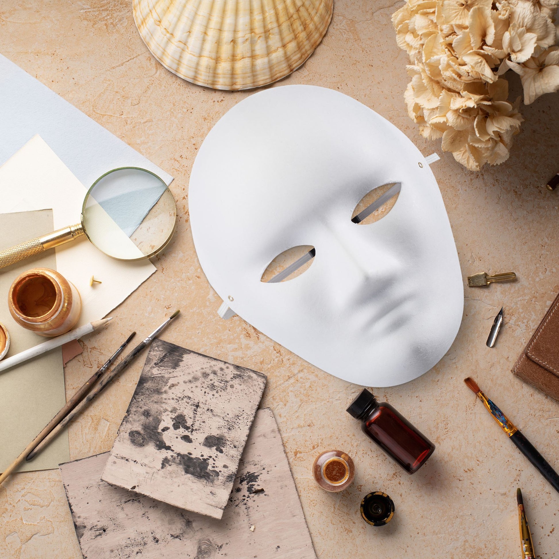 Maske weiss 20er-Set Weiss von Relaxdays