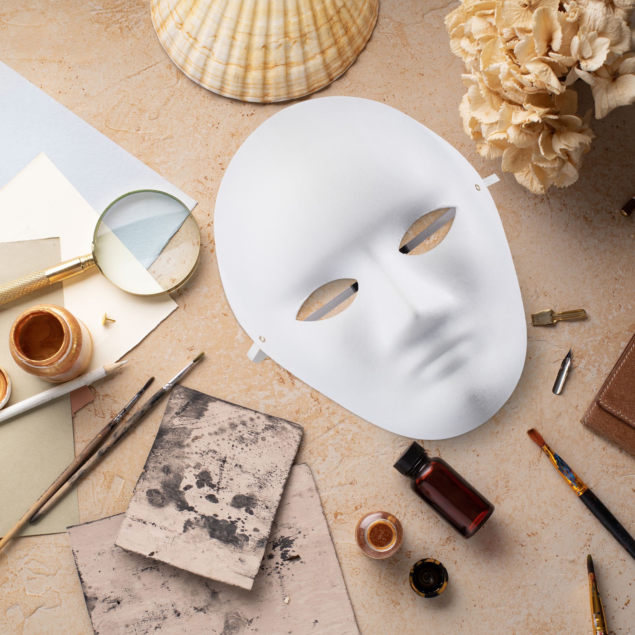 Maske weiss 20er-Set Weiss von Relaxdays