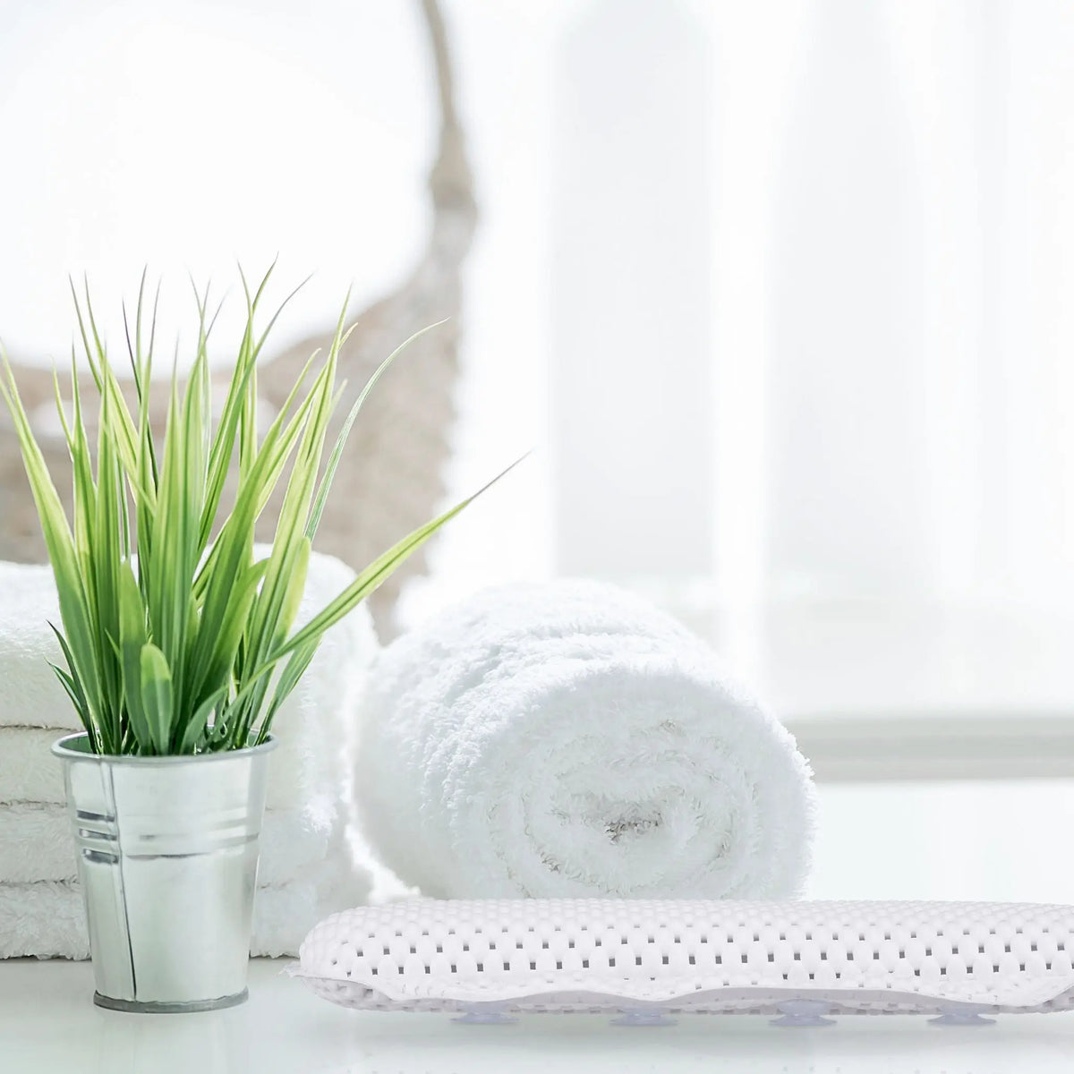 Badewannenkissen mit Saugnäpfen Weiss-Transparent von Relaxdays