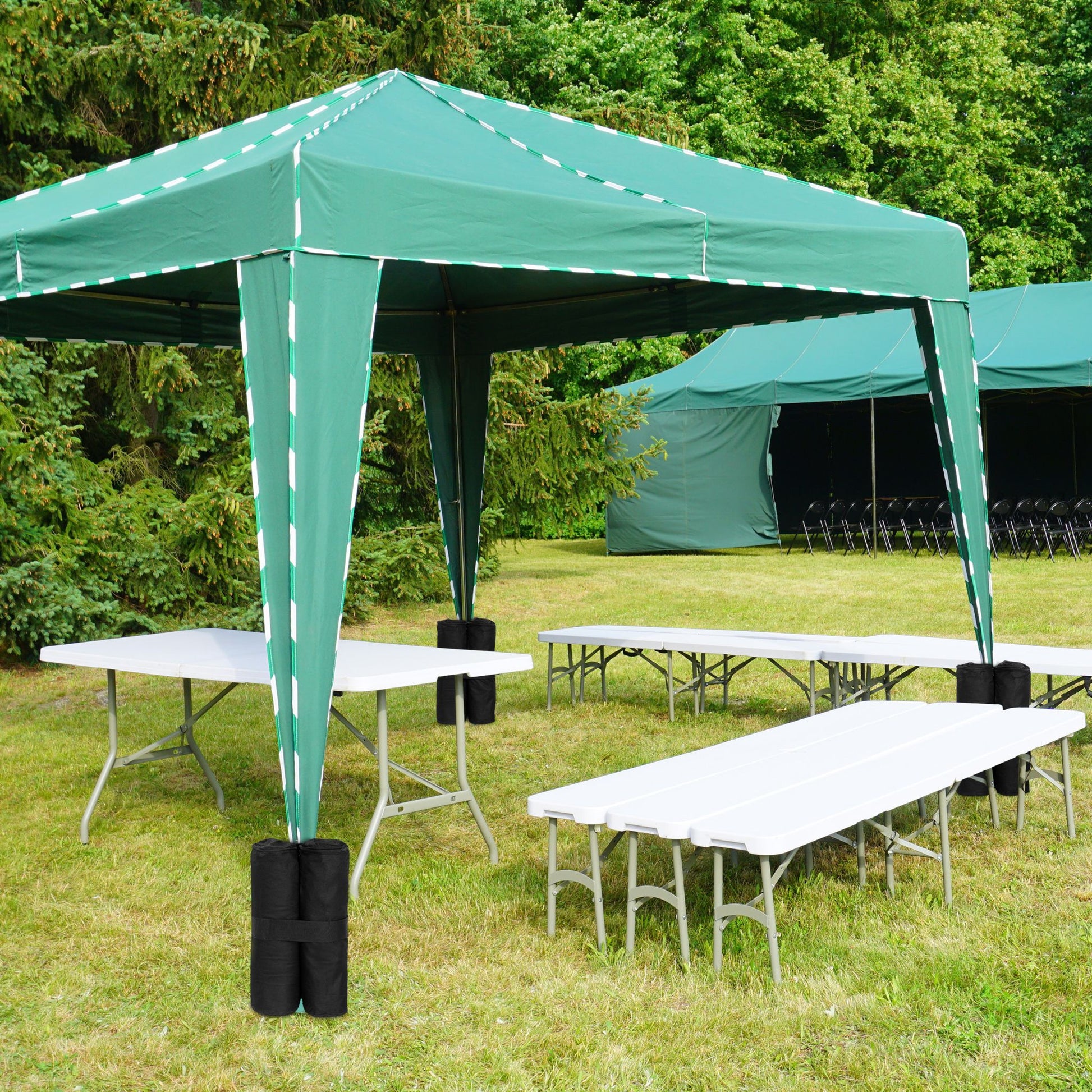 Pavillon Gewichte 4er-Set Schwarz von Relaxdays