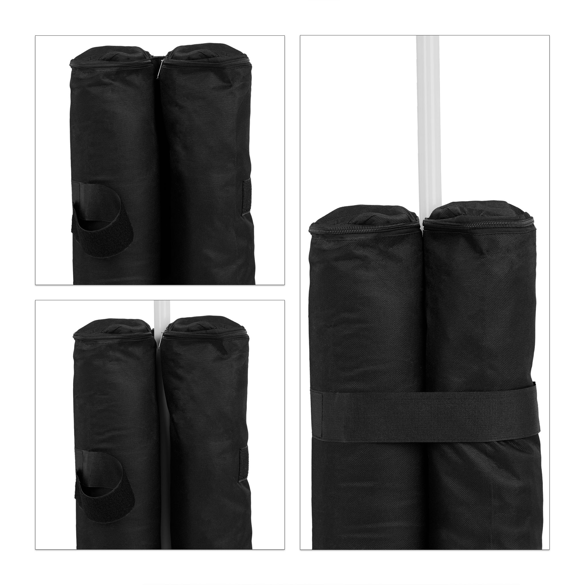 Pavillon Gewichte 4er-Set Schwarz von Relaxdays