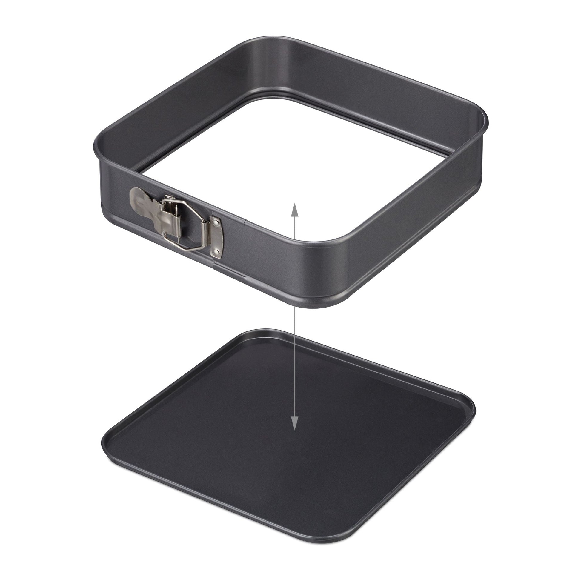 Quadratische Springform 3er-Set Anthrazit von Relaxdays