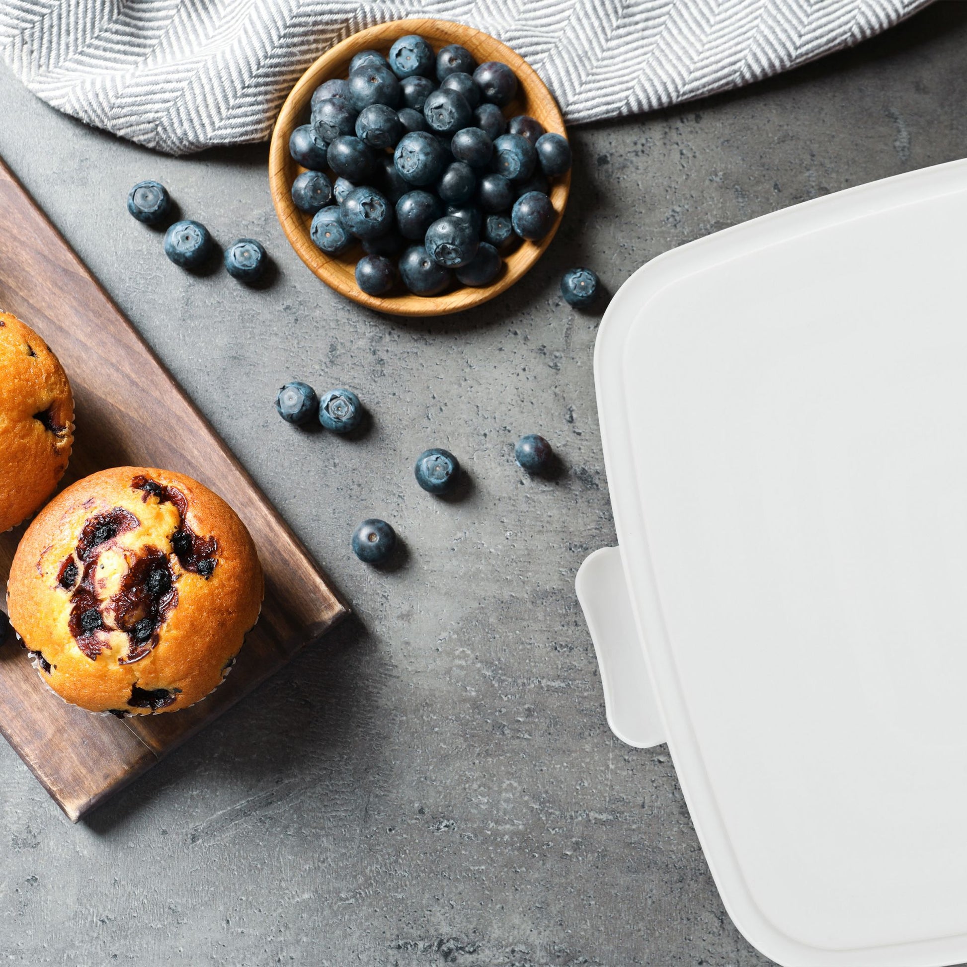 Eckige Kuchenbox Weiss-Transparent von Relaxdays
