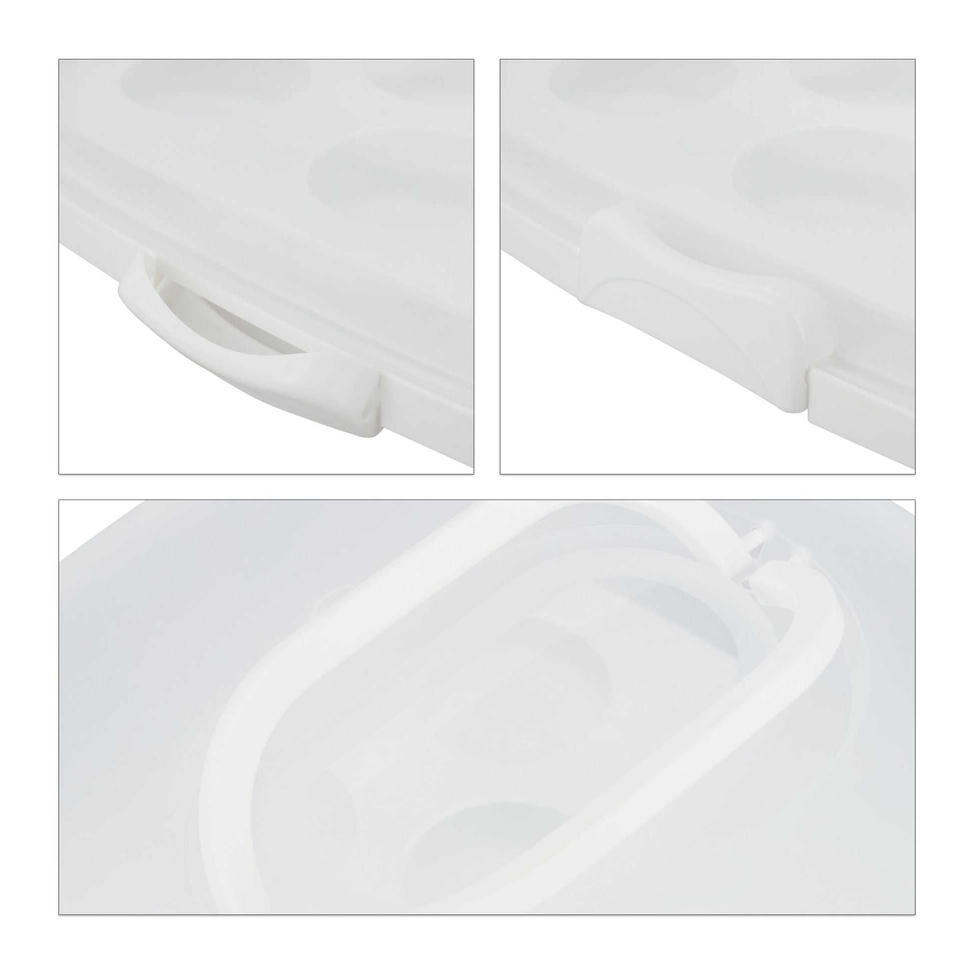 Eckige Kuchenbox Weiss-Transparent von Relaxdays