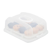 Kuchenbox rechteckig Weiss-Transparent von Relaxdays