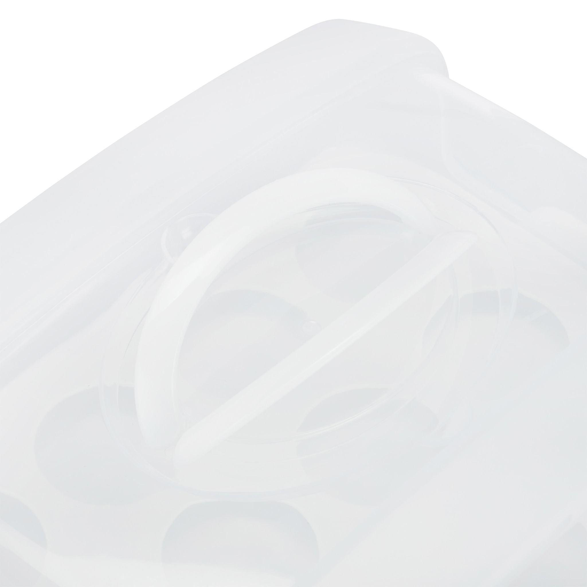 Kuchenbox rechteckig Weiss-Transparent von Relaxdays