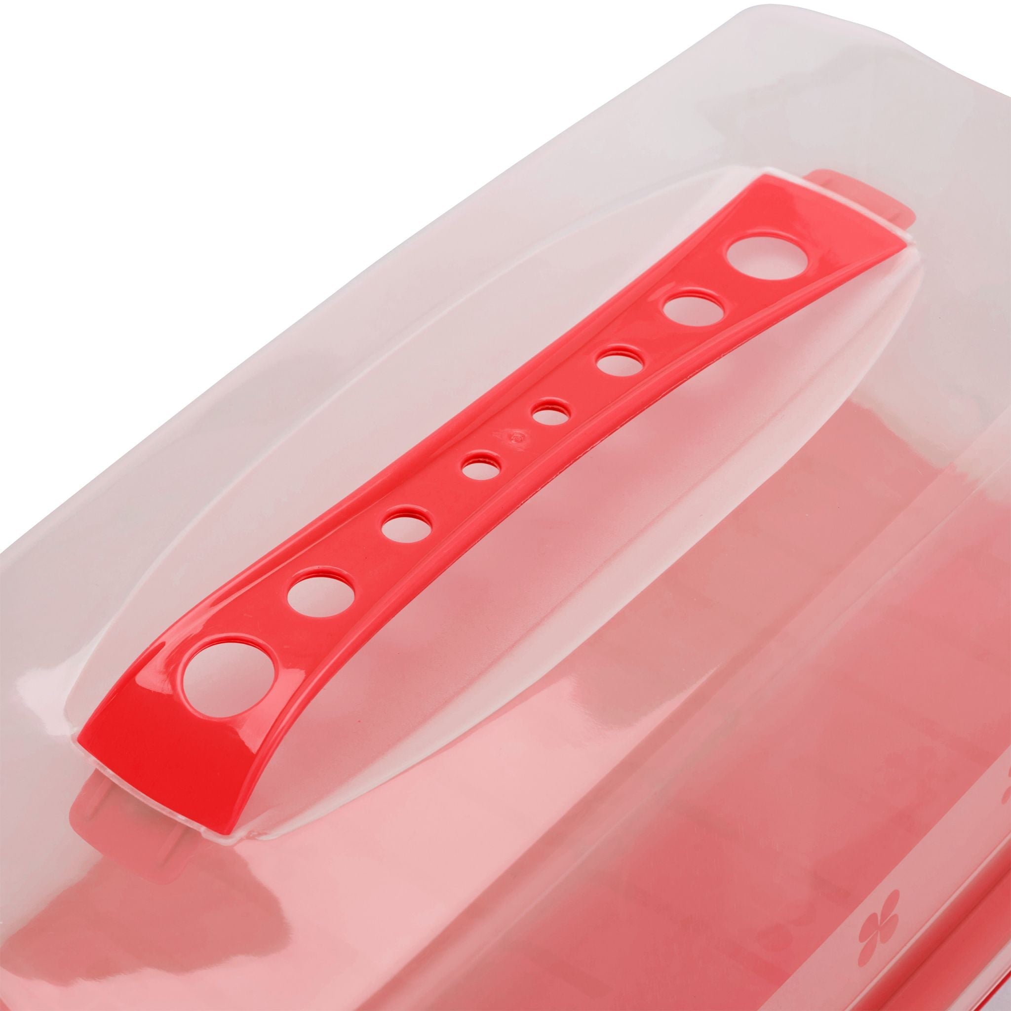Eckige Kuchenbox Rot-Transparent von Relaxdays