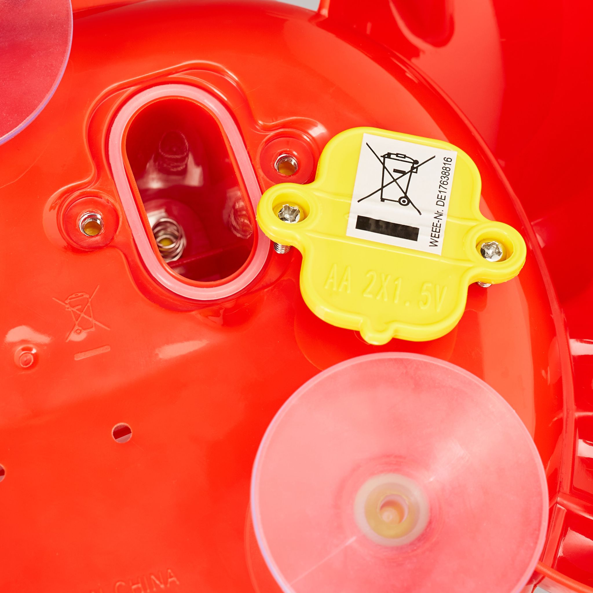 Badewannenspielzeug Krabbe Weiss-Gelb-Rot von Relaxdays