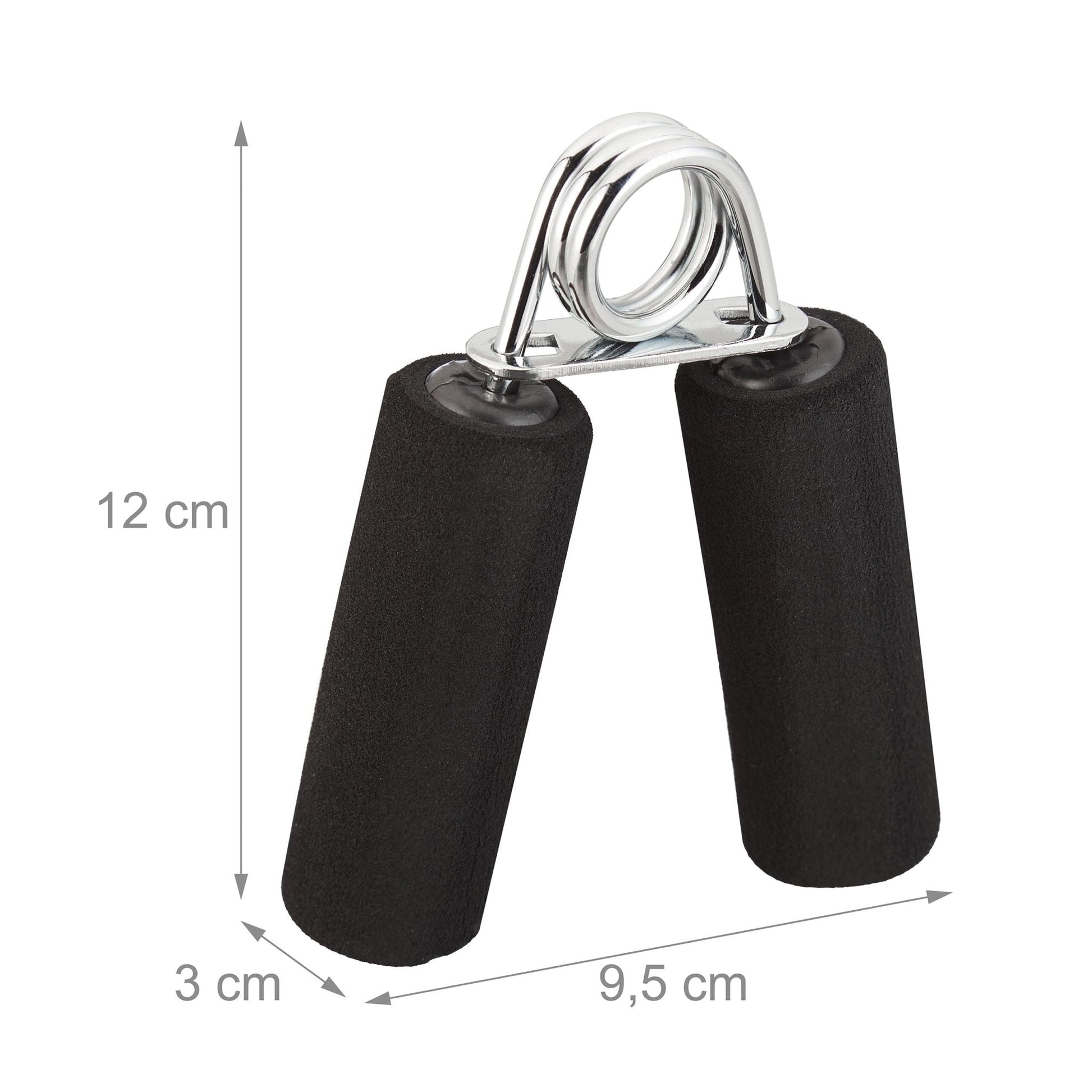 Fingertrainer 2er-Set Schwarz-Silber von Relaxdays