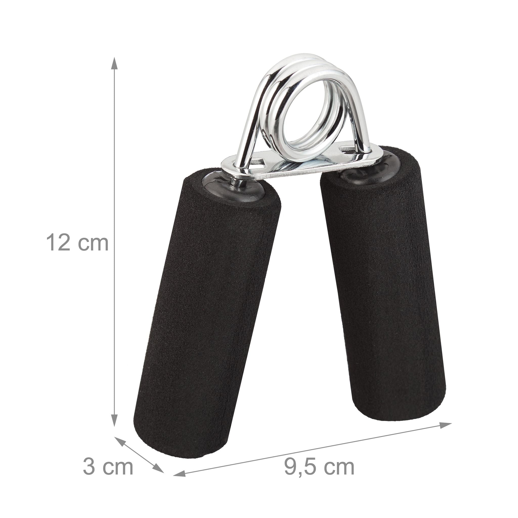 Fingertrainer 2er-Set Schwarz-Silber von Relaxdays