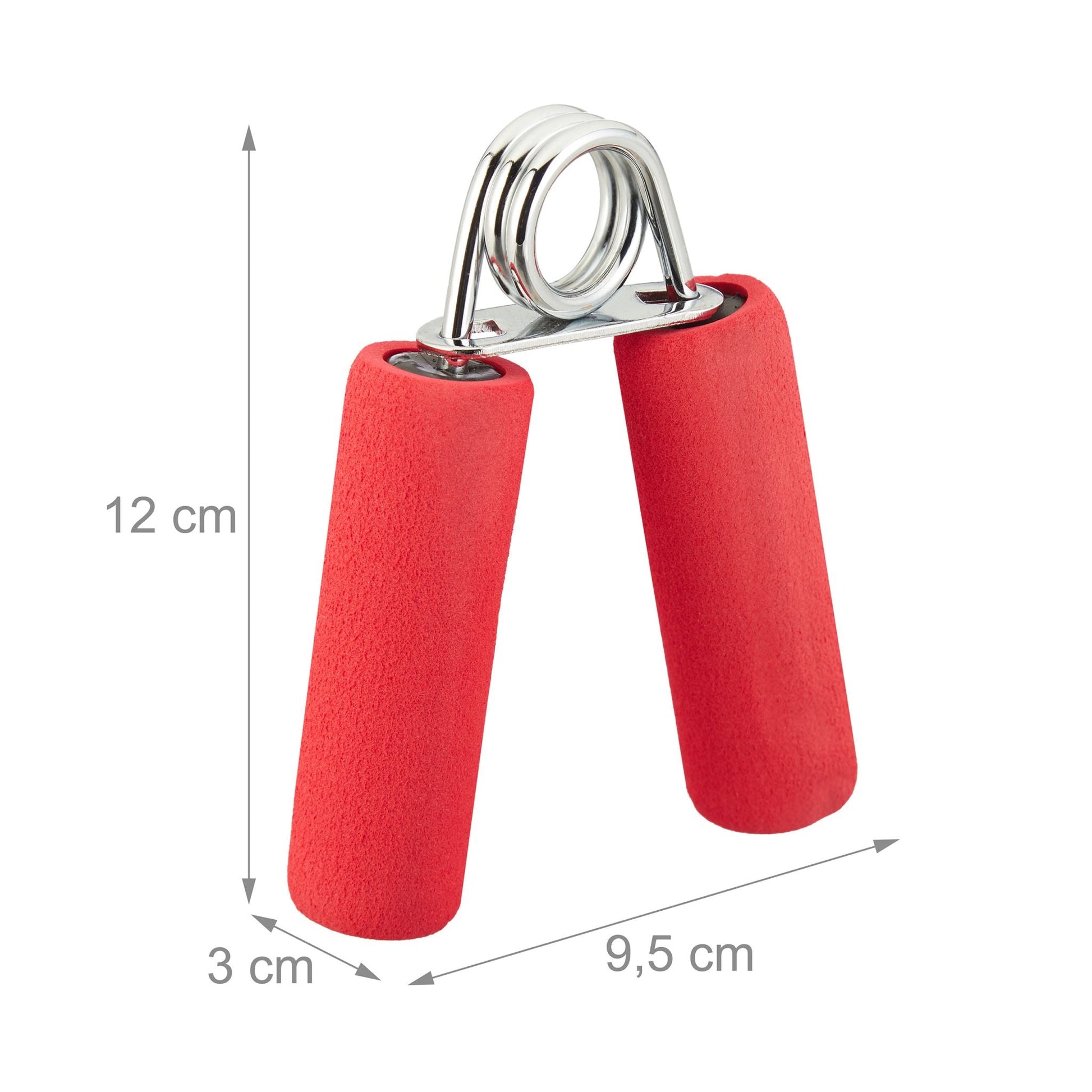 Fingertrainer 2er-Set Rot-Silber von Relaxdays