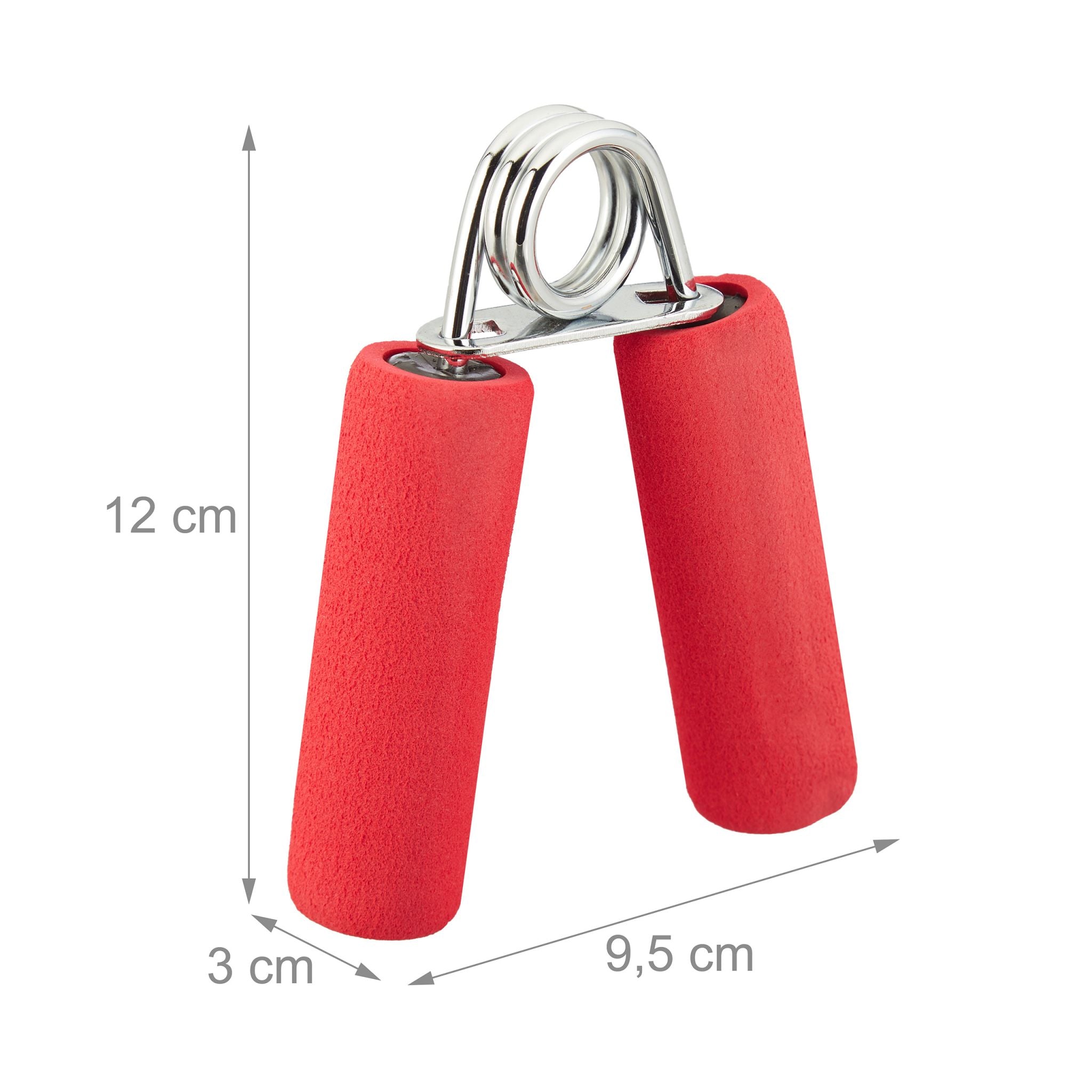Fingertrainer 2er-Set Rot-Silber von Relaxdays
