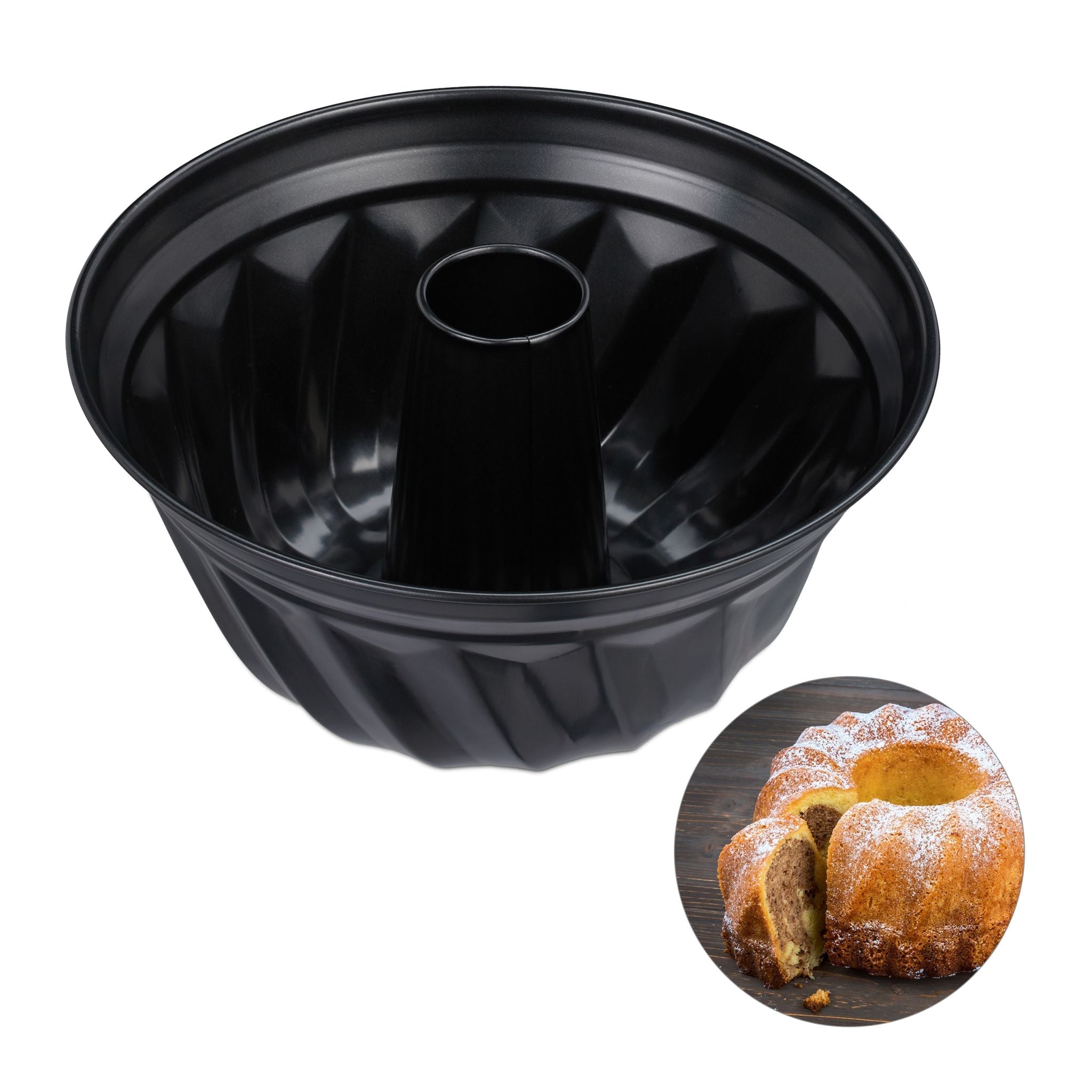 Gugelhupfform Schwarz von Relaxdays