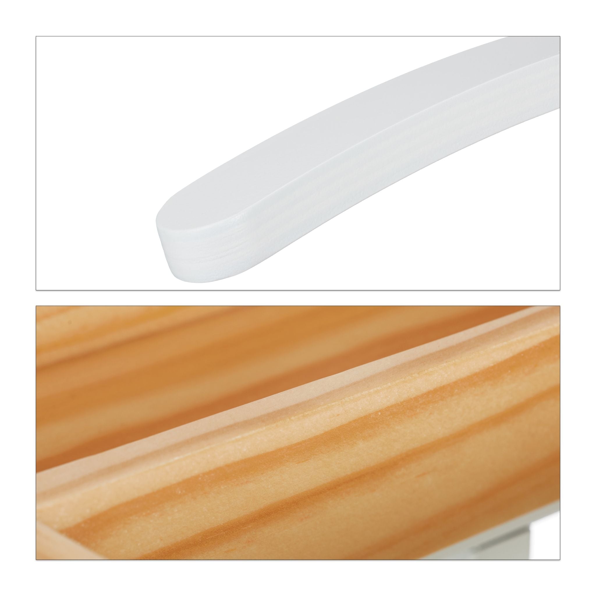 Stummer Diener mit Ablage Weiss-Hellbraun von Relaxdays