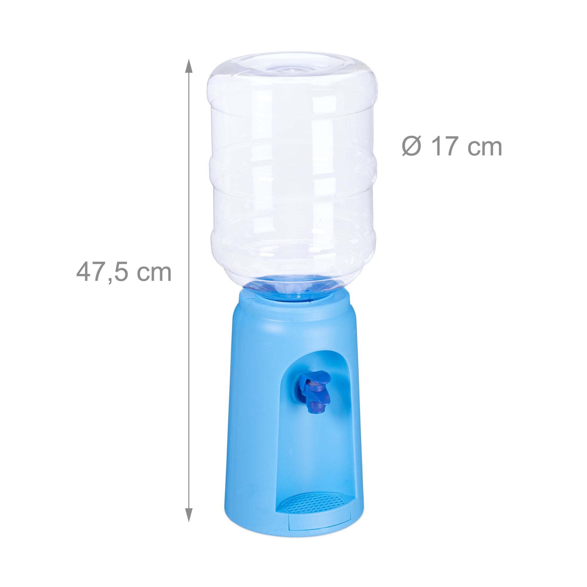 Wasserspender mit Tank Hellblau-Transparent