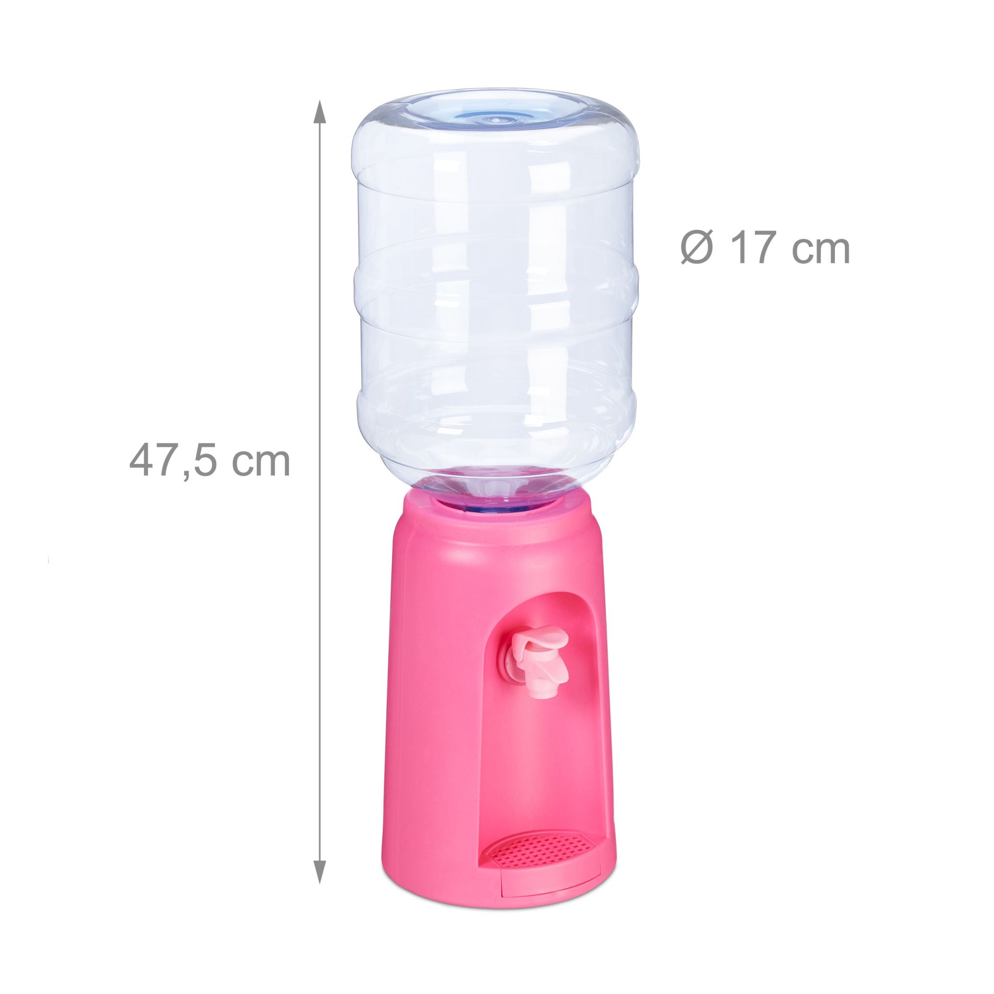 Wasserspender mit Tank Pink-Transparent