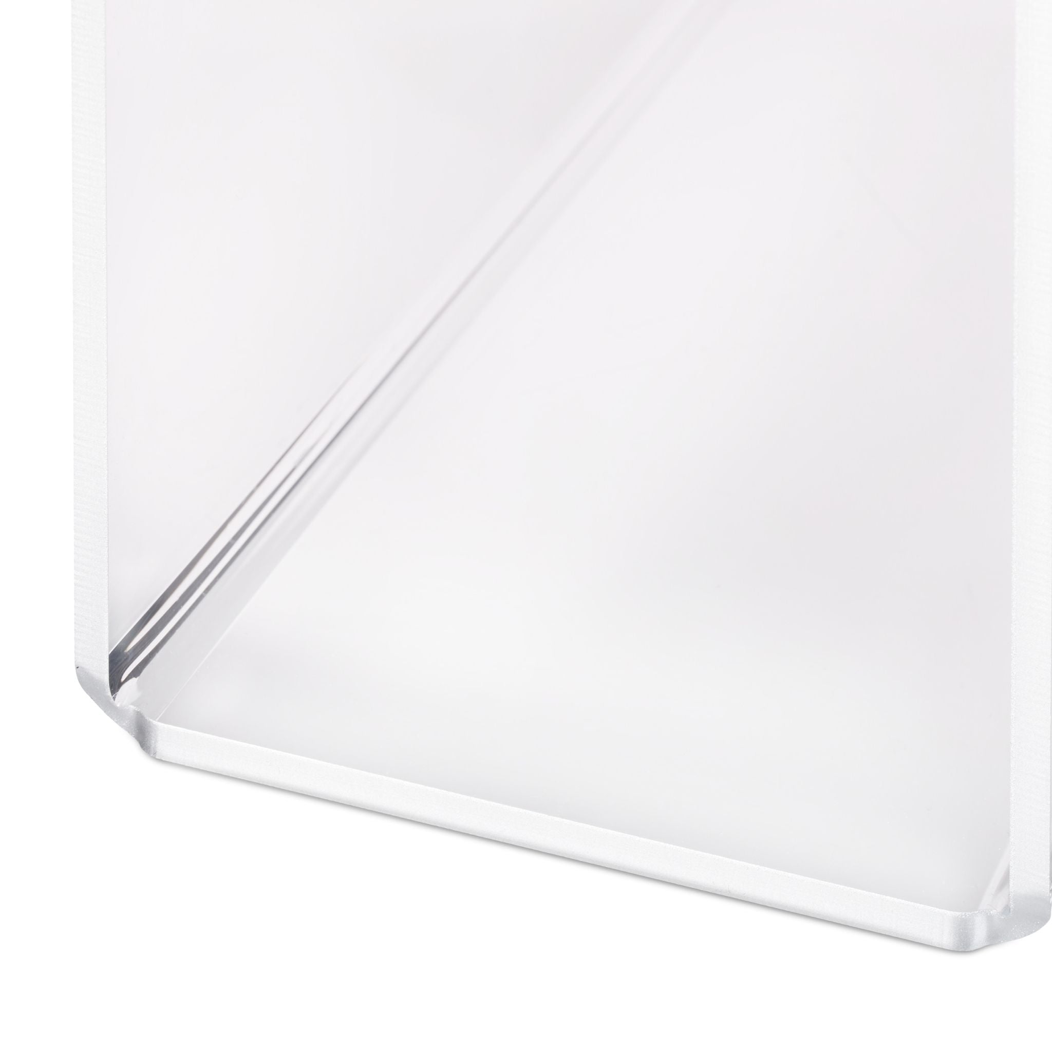Transparenter Zeitungsständer Acryl Silber-Transparent von Relaxdays