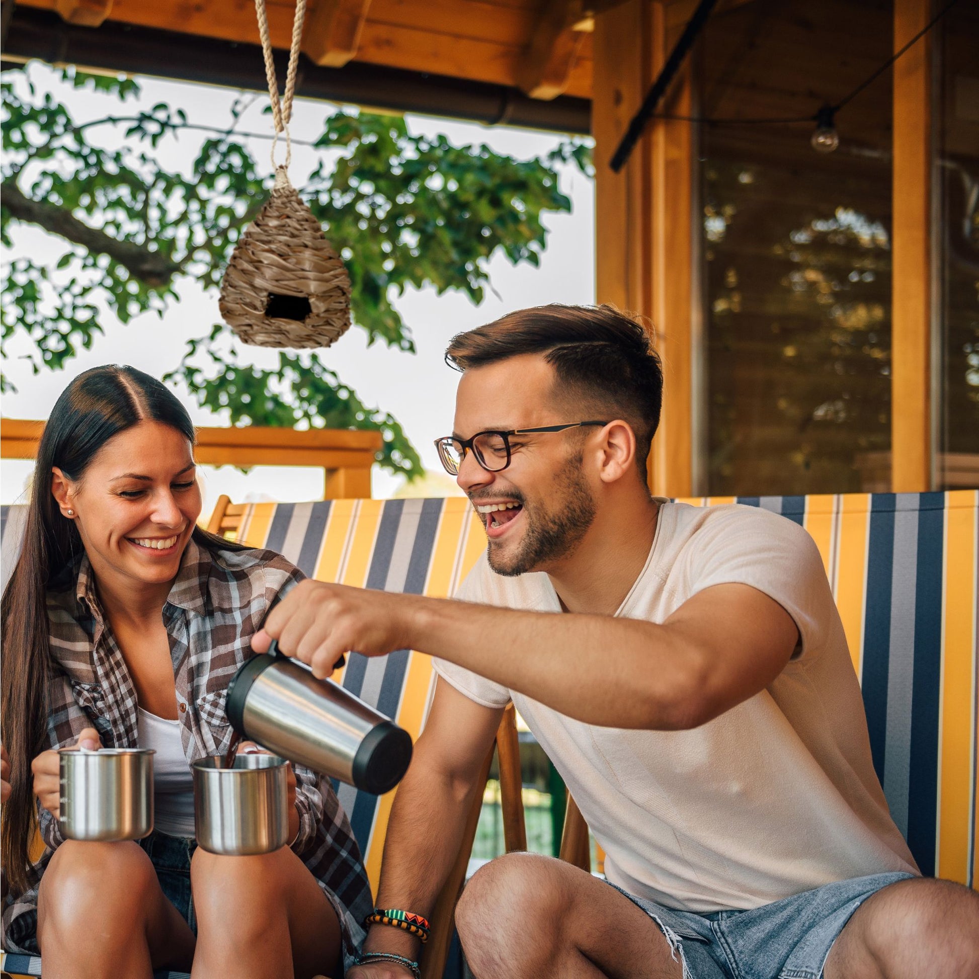 Vogelnest in verschiedenen Designs Braun von Relaxdays