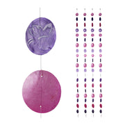 Capiz Girlande 4er-Set Lila-Pink von Relaxdays