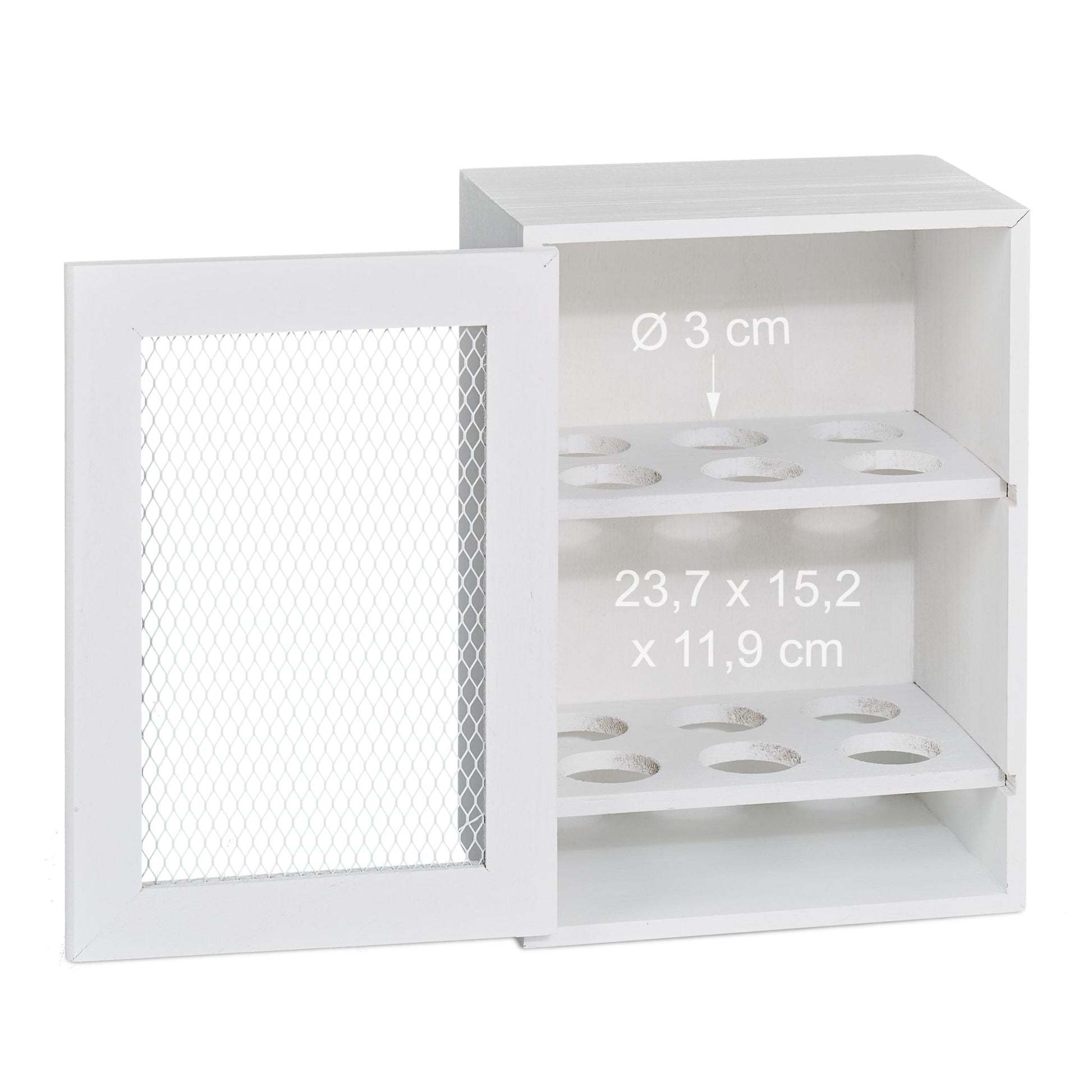 Eierschrank Weiss von Relaxdays