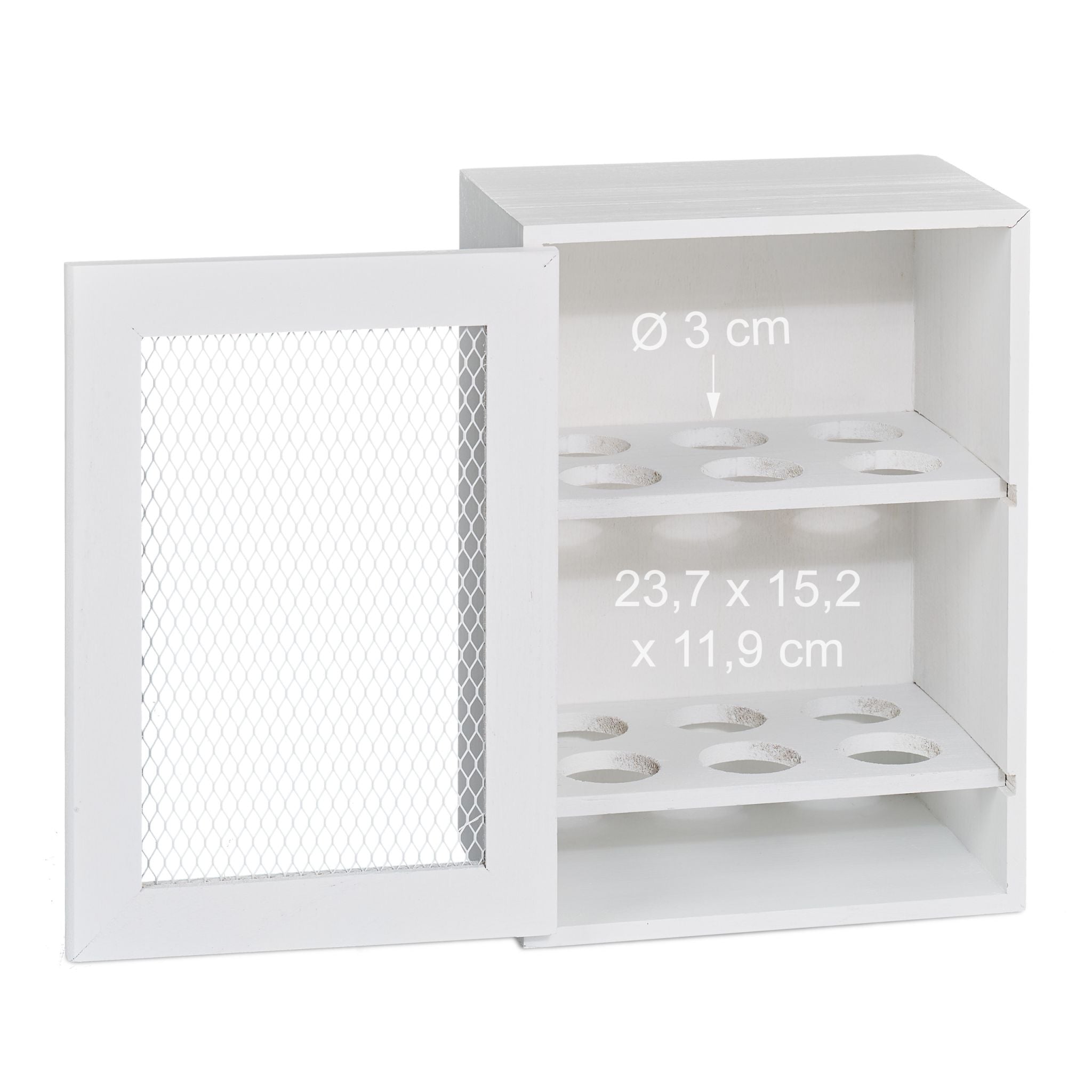 Eierschrank Weiss von Relaxdays
