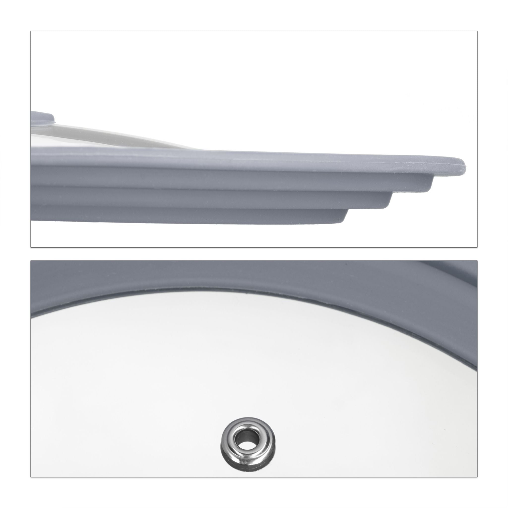 Universal Topfdeckel 22-26cm Silikon Transparent-Grau von Relaxdays